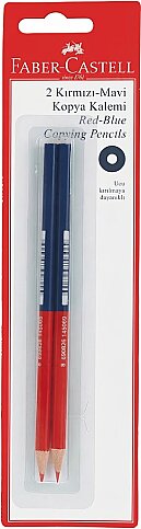 FABER-CASTELL KOPYA KALEMİ KIRMIZI-MAVİ 2Lİ BLİSTER (1501430200) - 1