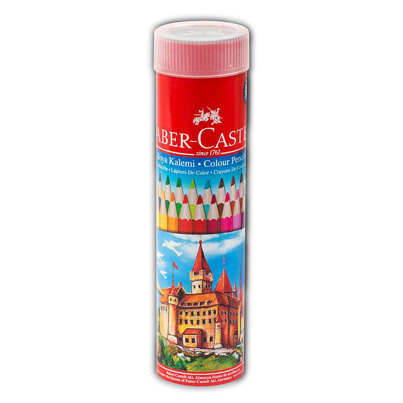 FABER-CASTELL KURU BOYA 24 RENK METAL TÜP (5173116524)