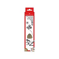 FABER-CASTELL METALİK ÜÇGEN MERCANLI KURŞUN KALEM 2B (5244321602) - FABER-CASTELL