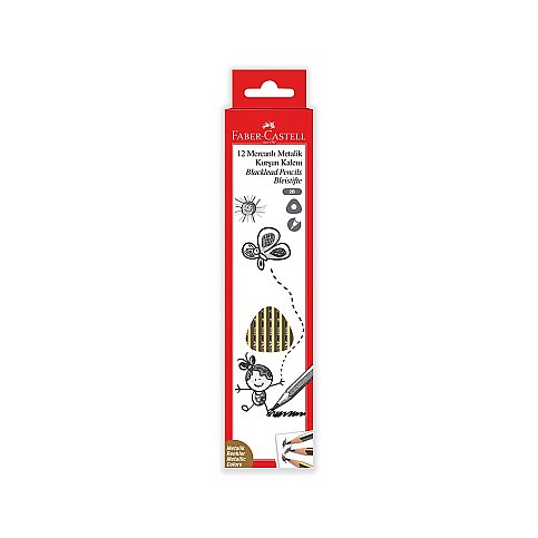 FABER-CASTELL METALİK ÜÇGEN MERCANLI KURŞUN KALEM 2B (5244321602) - 1