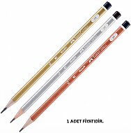 FABER-CASTELL METALİK ÜÇGEN MERCANLI KURŞUN KALEM 2B (5244321602) - FABER-CASTELL