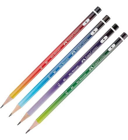 FABER-CASTELL METALİK MİX MERCANLI KURŞUN KALEM B (5244321603) - 1