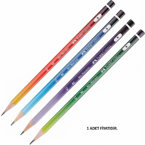 FABER-CASTELL METALİK MİX MERCANLI KURŞUN KALEM B (5244321603) - 1