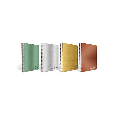 Faber-Castell Metalik Spiralli Plastik Kapak Defter A4 Düz 100 Yaprak (5075000295) - 1
