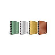 Faber-Castell Metalik Spiralli Plastik Kapak Defter A4 Düz 120 Yaprak (5075000298) - FABER-CASTELL
