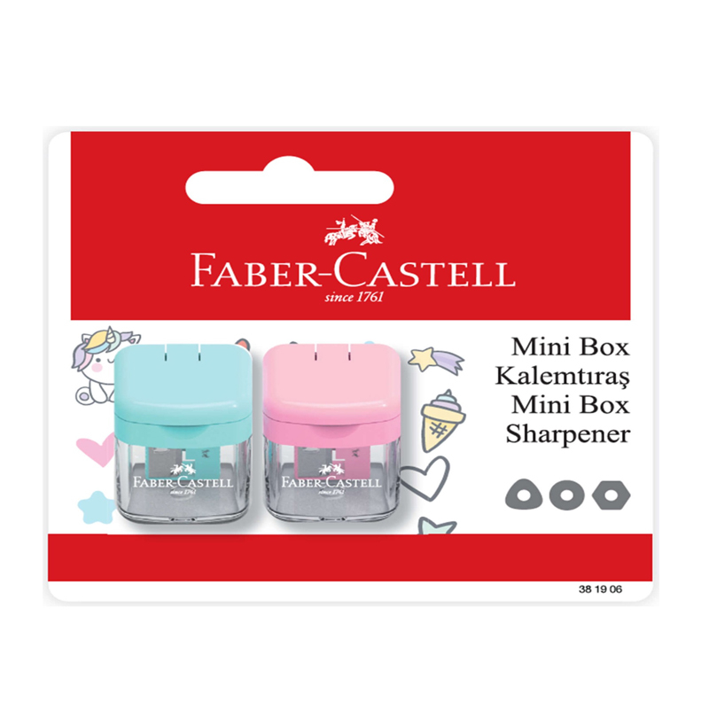 FABER-CASTELL MİNİBOX KALEMTRAŞ PASTEL (5140381926)