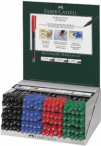 FABER-CASTELL MULTİMARK PERMANENT MARKÖR 120Lİ STAND (5010151350) - 1