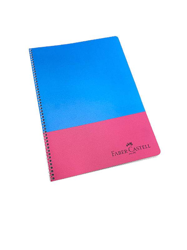 FABER-CASTELL NEON SPİRALLİ PLASTİK KAPAK DEFTER A4 ÇİZGİLİ 80 YAPRAK (5075000321)