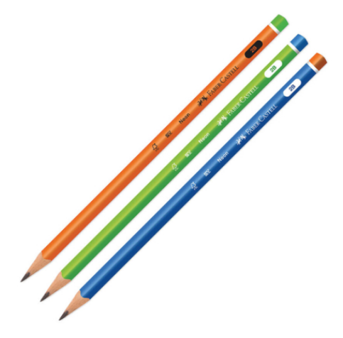 FABER-CASTELL NEON ÜÇGEN MERCANLI KURŞUN KALEM 2B (5244321604) - 1