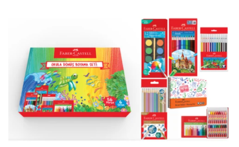 FABER-CASTELL OKULA DÖNÜŞ BOYAMA SETİ (000127) - 1