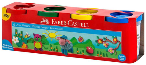 Faber-Castell Oyun Hamuru Klasik 4 Renkx100Gr (000010) - 1