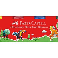 FABER-CASTELL OYUN HAMURU KLASİK 4 RENKx100gr (5170000041) - FABER-CASTELL