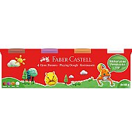 FABER-CASTELL OYUN HAMURU KLASİK 4 RENKx100gr (5170000042) - FABER-CASTELL