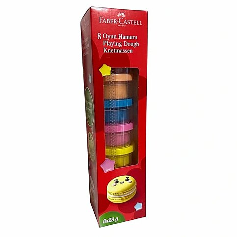 FABER-CASTELL OYUN HAMURU MAKARONN 8 RENKx28gr (5170000046) - 1