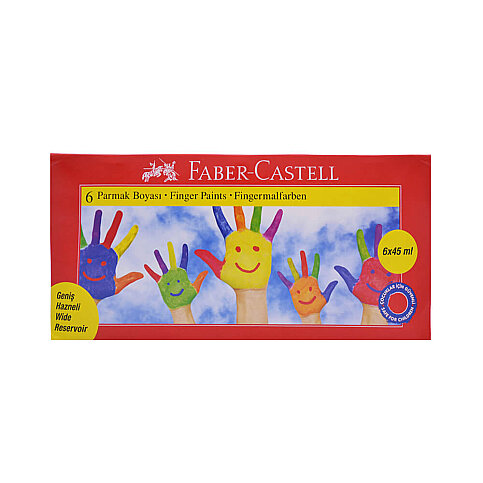 FABER-CASTELL PARMAK BOYASI 6 RENKx45ml (5170160422) - 1