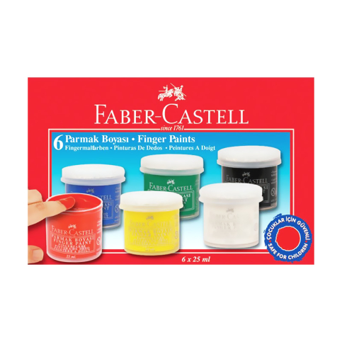 Faber-Castell Parmak Boyası 6 Renk (160402) - 1