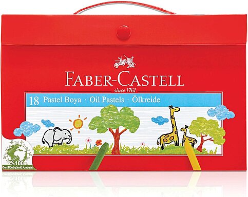 FABER-CASTELL PASTEL BOYA 18 RENK KARTON ÇANTA (5282000001) - 1