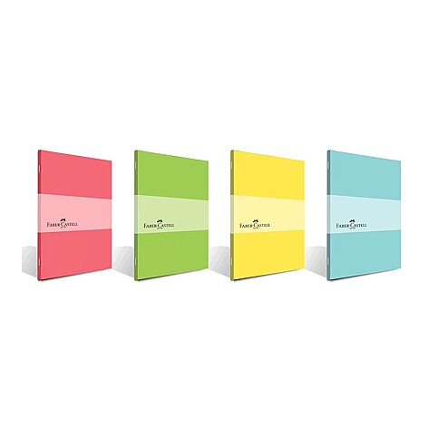 Faber-Castell Pastel Dikişli Plastik Kapak Defter A5 Kareli 40 Yaprak (5075000146) - 1