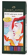FABER-CASTELL PİTT ÇİZİM KALEMİ ANA RENKLER 6LI (5188167103) - FABER-CASTELL