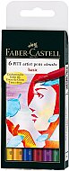 FABER-CASTELL PİTT ÇİZİM KALEMİ ANA RENKLER 6LI (5188167103) - FABER-CASTELL
