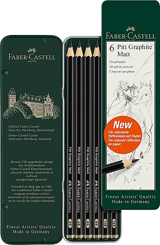 FABER-CASTELL PİTT GRAPHİTE MATT DERECELİ KALEM 6LI SET (5165115207) - 2