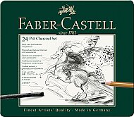FABER-CASTELL PİTT MONOCHROME YUMUŞAK İŞLENMİŞ KÖMÜR SETİ SİYAH (5188112978) - FABER-CASTELL