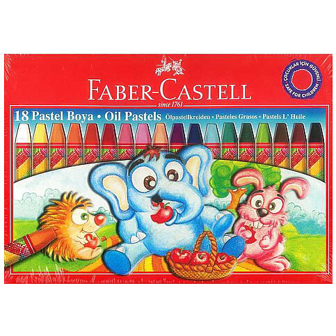 FABER-CASTELL REDLİNE PASTEL BOYA 18 RENK KARTON KUTU (5282125318) - 1