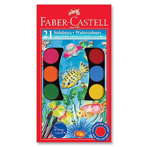 FABER-CASTELL REDLİNE SULU BOYA BÜYÜK BOY 21 RENK (5292125021) - 1