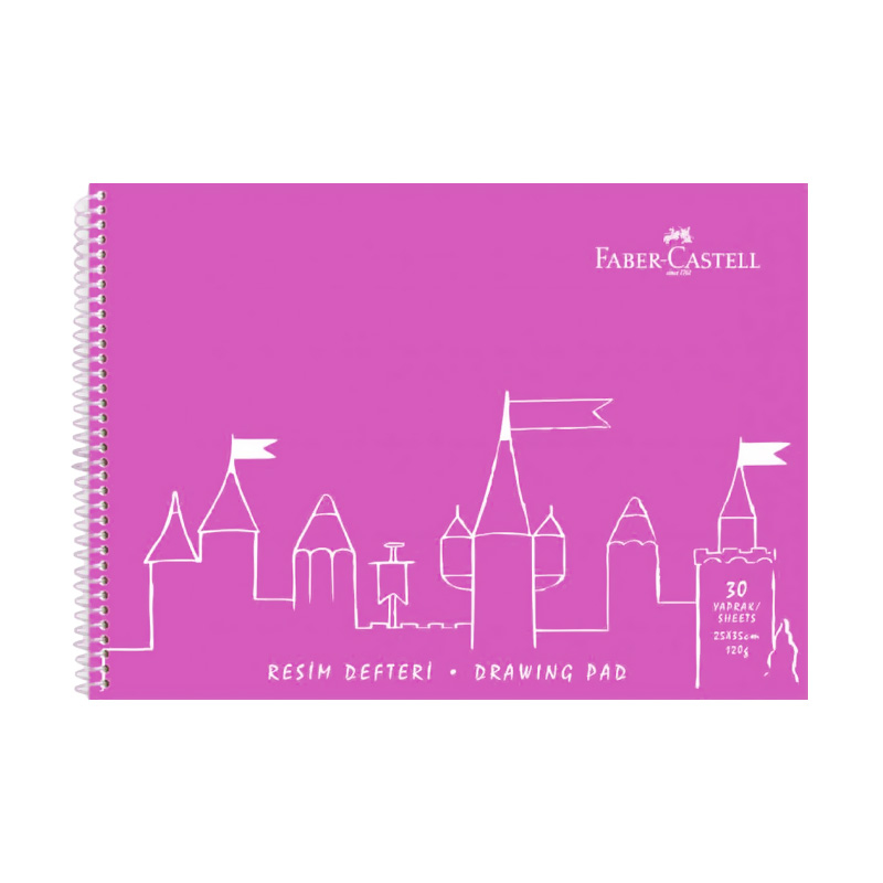 FABER-CASTELL PLASTİK KAPAK RESİM DEFTERİ 25x35 30 YAPRAK (5075400036)