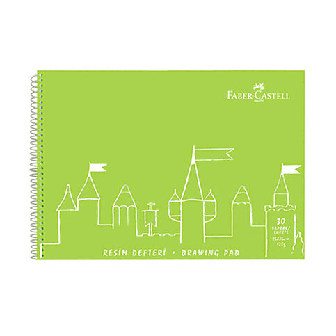 FABER-CASTELL PLASTİK KAPAK RESİM DEFTERİ 25x35 30 YAPRAK (5075400036) - 1