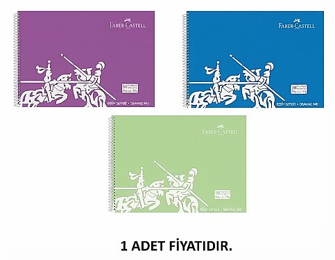 FABER-CASTELL PLASTİK KAPAK RESİM DEFTERİ 35x50 30 YAPRAK (5075400136) - 1