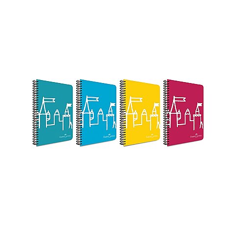 Faber-Castell Şato Spiralli Plastik Kapak Defter A4 Düz 100 Yaprak (5075000277) - 1