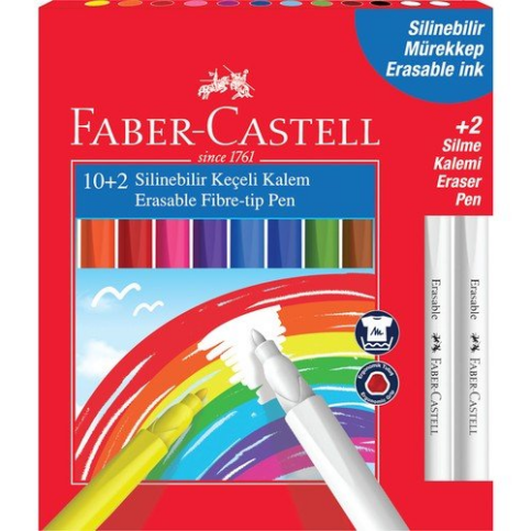 Faber-Castell Silinebilir Keçeli Kalem 12 Renk (5062000004) - 1