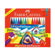 Faber-Castell Silinebilir Mum Boya 15 Renk (122715) - FABER CASTELL
