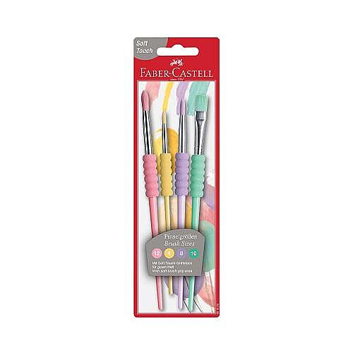FABER-CASTELL SOFT TOUCH SULU BOYA FIRÇASI SET 4LÜ PASTEL (4-8-10-12)(5179481620)