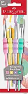 FABER-CASTELL SOFT TOUCH SULU BOYA FIRÇASI SET 4LÜ PASTEL (4-8-10-12)(5179481620) - FABER-CASTELL