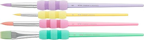FABER-CASTELL SOFT TOUCH SULU BOYA FIRÇASI SET 4LÜ PASTEL (4-8-10-12)(5179481620) - 2