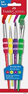FABER-CASTELL SOFT TOUCH SULU BOYA FIRÇASI SET 4LÜ (2-6-10-12)(5179481600) - 1
