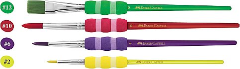 FABER-CASTELL SOFT TOUCH SULU BOYA FIRÇASI SET 4LÜ (2-6-10-12)(5179481600) - 2