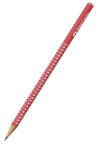Faber-Castell Sparkle Üçgen Kurşun Kalem Candy Red (118240) - 1