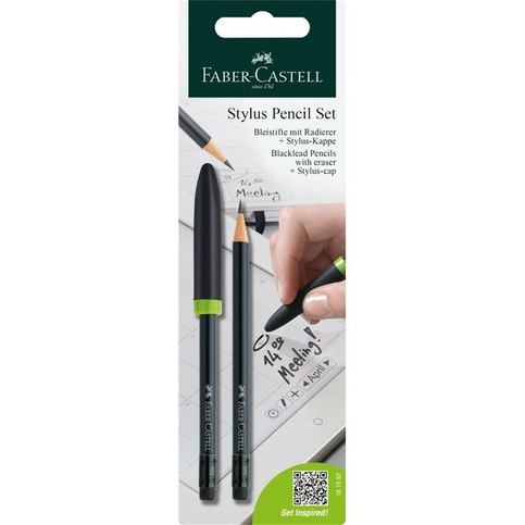 FABER-CASTELL STYLUS KURŞUN KALEM 2Lİ BLİSTER (187597) - 1