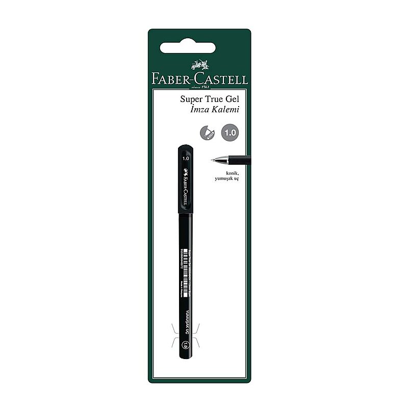 FABER-CASTELL SÜPER TRUE GEL İMZA KALEMİ 1mm SİYAH (5020549424)
