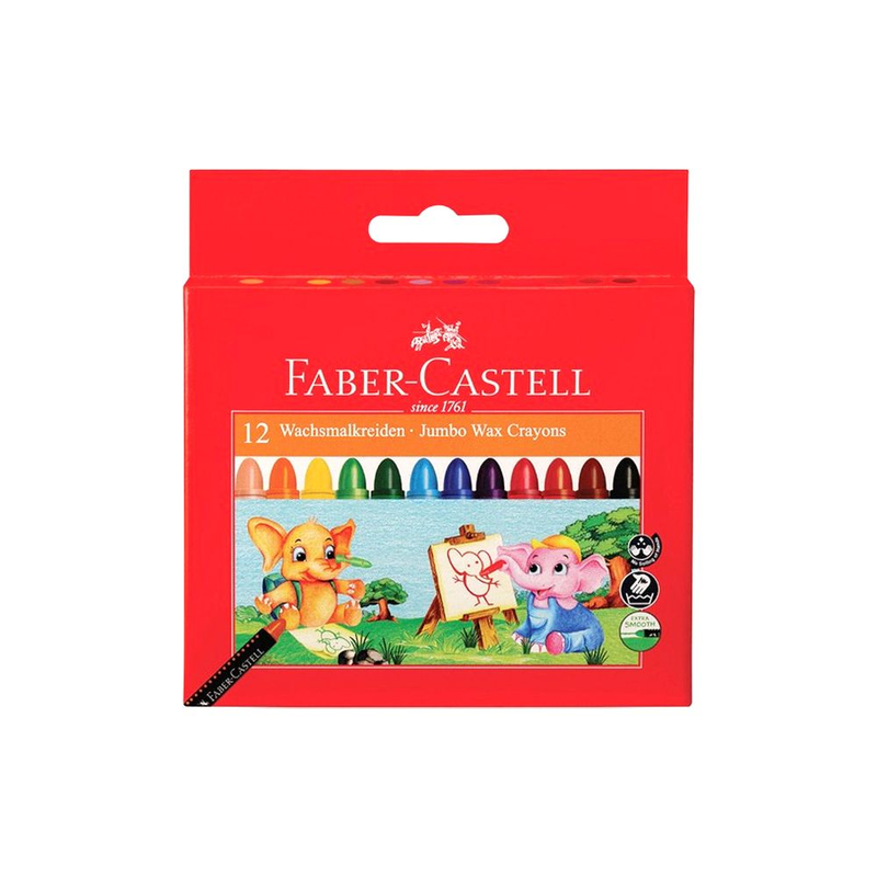 FABER-CASTELL SÜPER YIKANABİLİR MUM BOYA 12 RENK (5281120040)