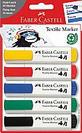 FABER-CASTELL TEKSTİL KALEMİ KLASİK 5 RENK BLİSTER (5040159520) - FABER-CASTELL