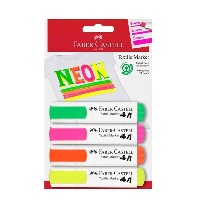 FABER-CASTELL TEKSTİL KALEMİ NEON 4 RENK BLİSTER (5040159591)