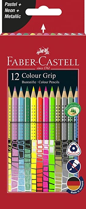 FABER-CASTELL ÜÇGEN BOYA KALEMİ METALİK 12 RENK (5171000006)