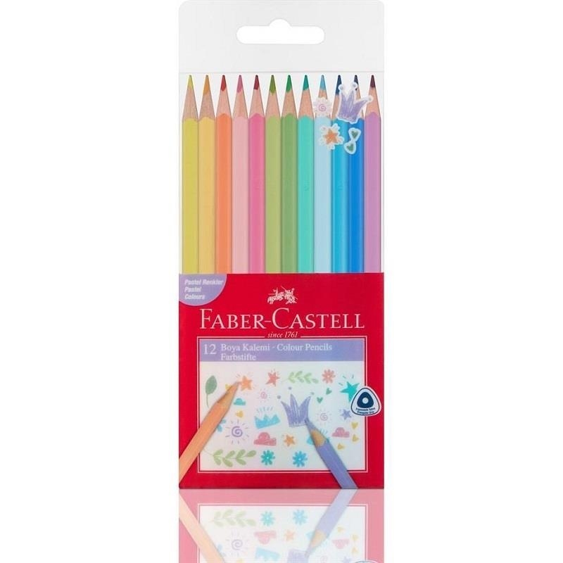 FABER-CASTELL ÜÇGEN KURU BOYA PASTEL 12 RENK (5171116313)
