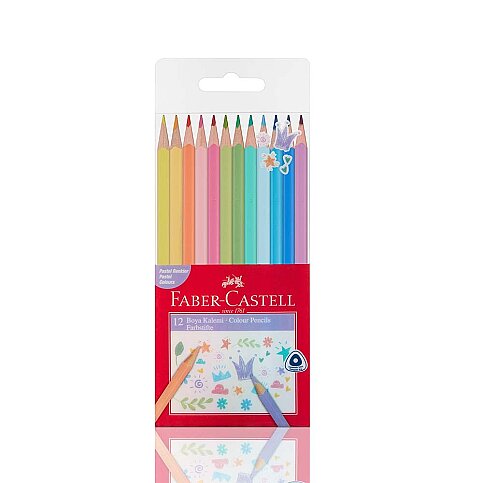 FABER-CASTELL ÜÇGEN KURU BOYA PASTEL 12 RENK (5171116313) - 1