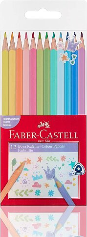 FABER-CASTELL ÜÇGEN KURU BOYA PASTEL 12 RENK (5171116313) - 1