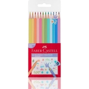 Faber-Castell Üçgen Kuru Boya Pastel 12 Renk (116313) - FABER CASTELL